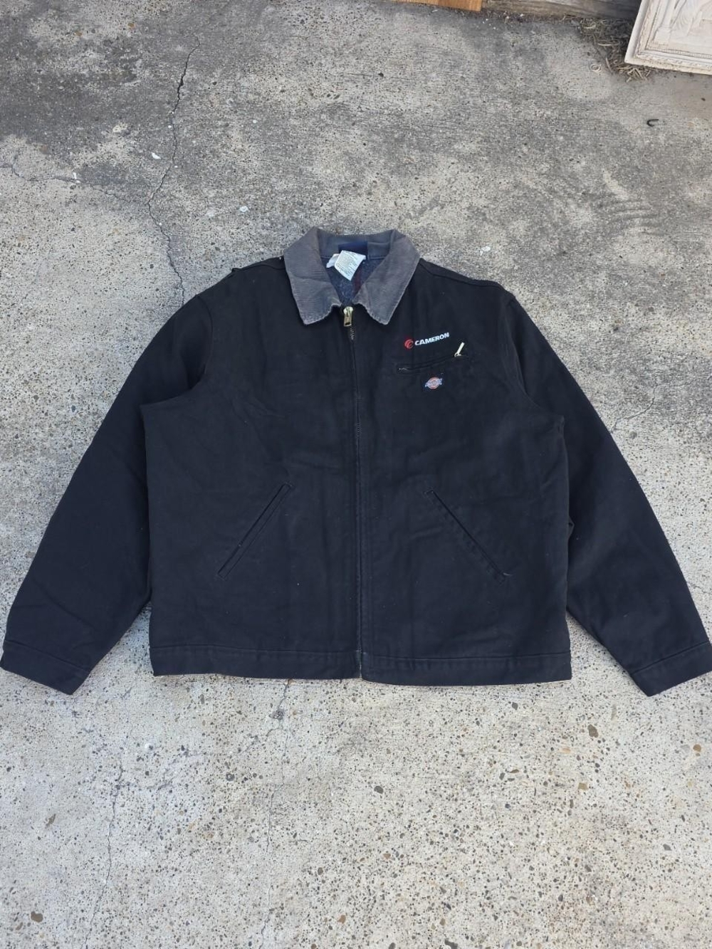 Vintage Dickies Detroit Style Blanket Lined Duck Canvas Work Jacket Size XL